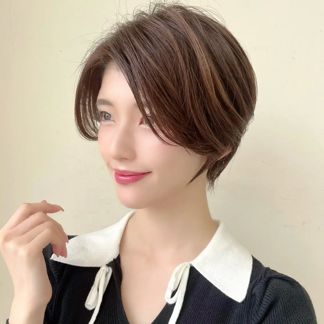 ショート ミセス ショートヘア 白髪ぼかし/ショート 福原ないとのヘアスタイル