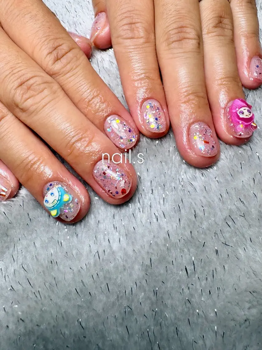 ネイル キラキラネイル ラメ(グリッター) ショートネイル ハンドネイル nail.s misatoのネイルデザイン