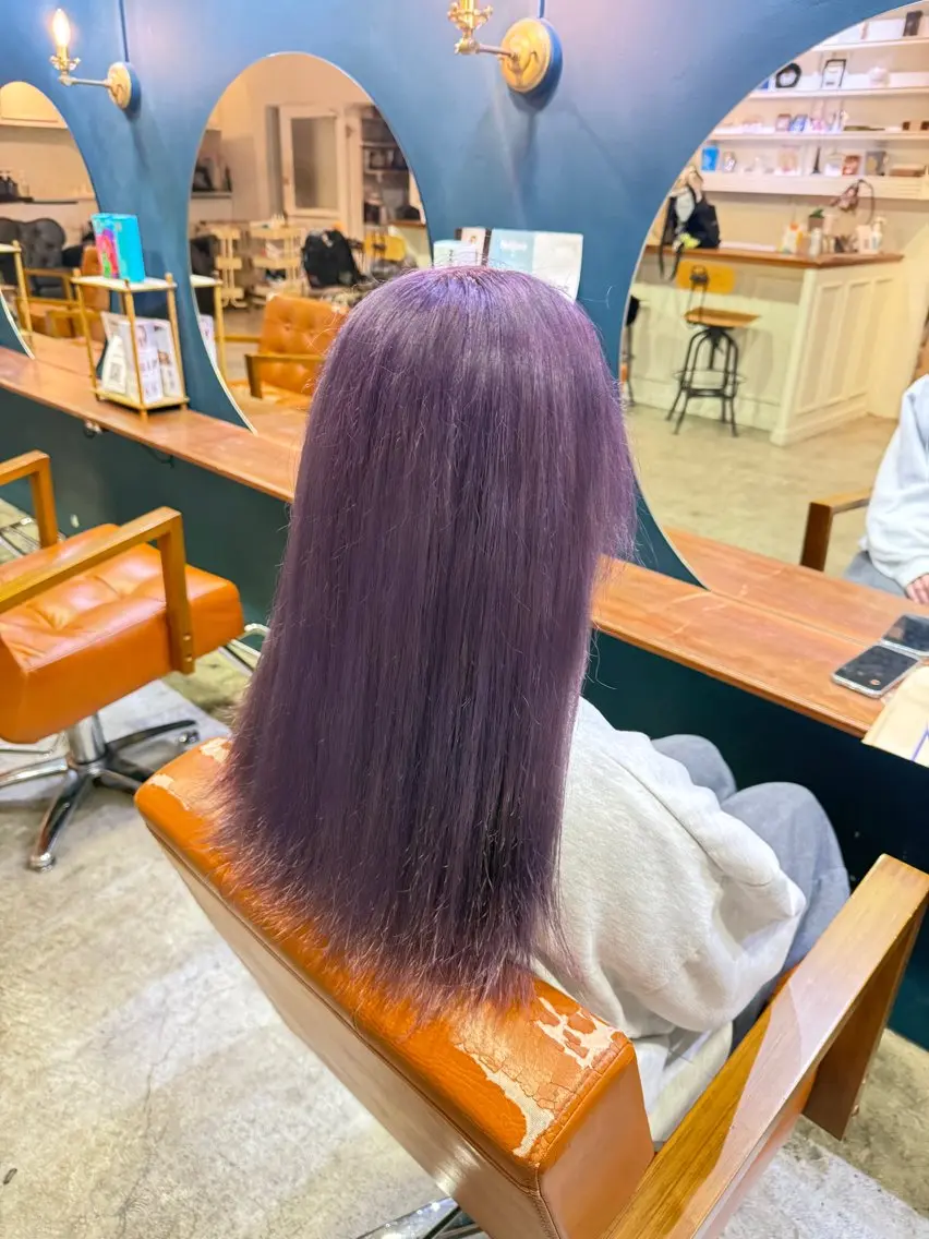 🌈ケアブリーチ使用🌈ブリーチダブルカラー➕3stepトリートメントの写真