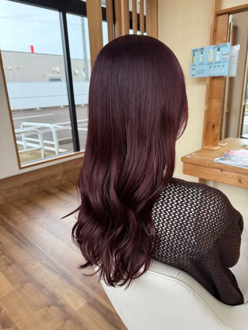 ロング カラー カット Agu hair 木間のヘアスタイル