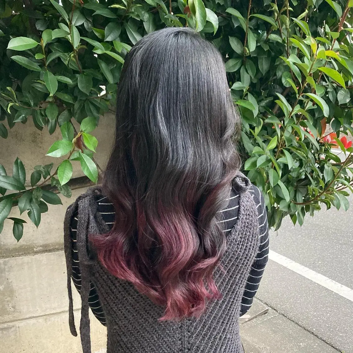 ロング カラー ブリーチ グラデーションカラー ヘアセット 田牧 みゆきのヘアスタイル