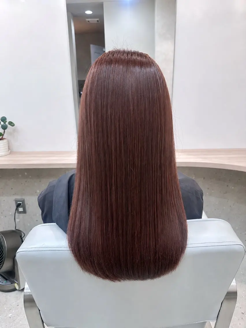 カラー ヘアカラー ワンカラー/縮毛矯正 🍒LILIのヘアスタイル