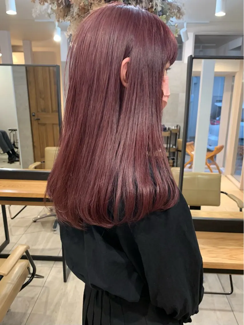 【💖期間限定💖】ブリーチなしのダブルカラー(暖色カラー)＋システムトリートメント🍇の写真