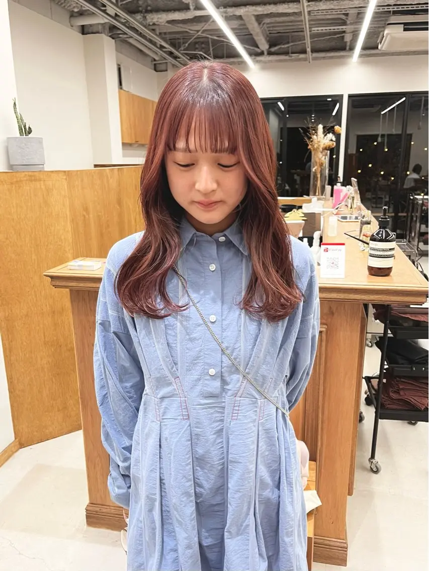 ロング カラー ヘアアレンジ ブリーチ ダブルカラー ブリーチなしカラー ena/ブリーチなし 透明感・レイヤー🎀のヘアスタイル
