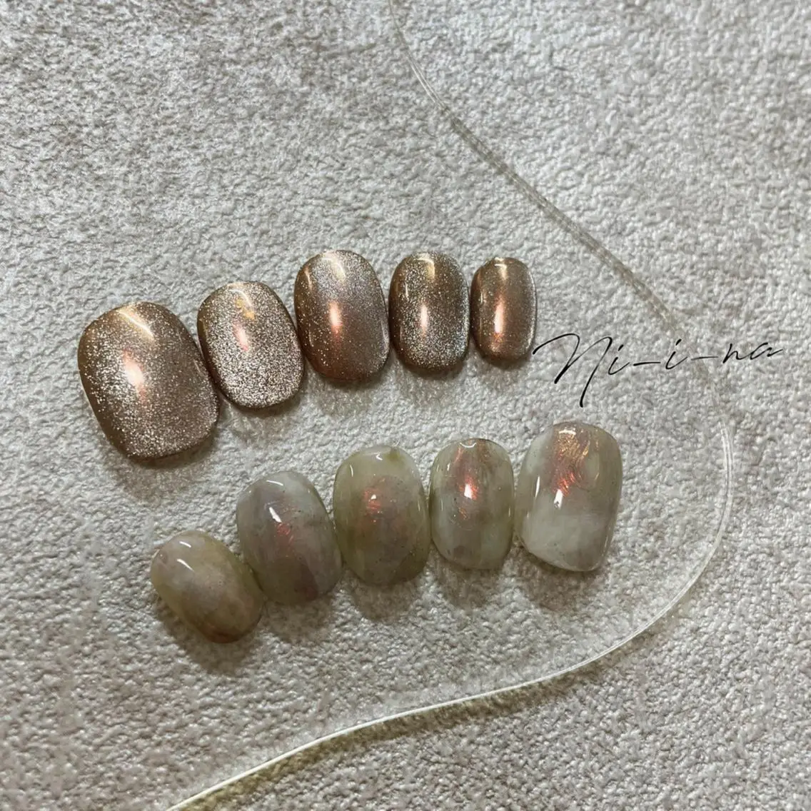 ネイル マグネットネイル ミラーネイル ニュアンスネイル nail salon Ni-i-naのネイルデザイン