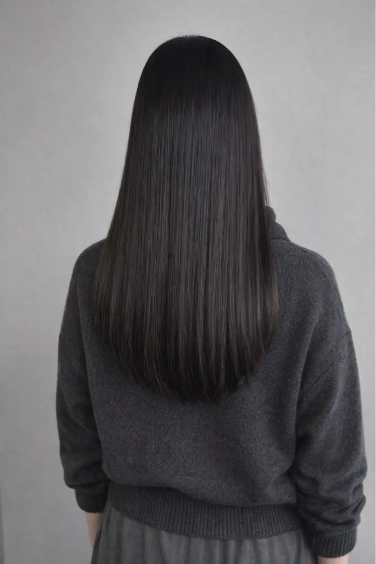 ロング パーマ カット 縮毛矯正 トリートメント よしなり あみのヘアスタイル