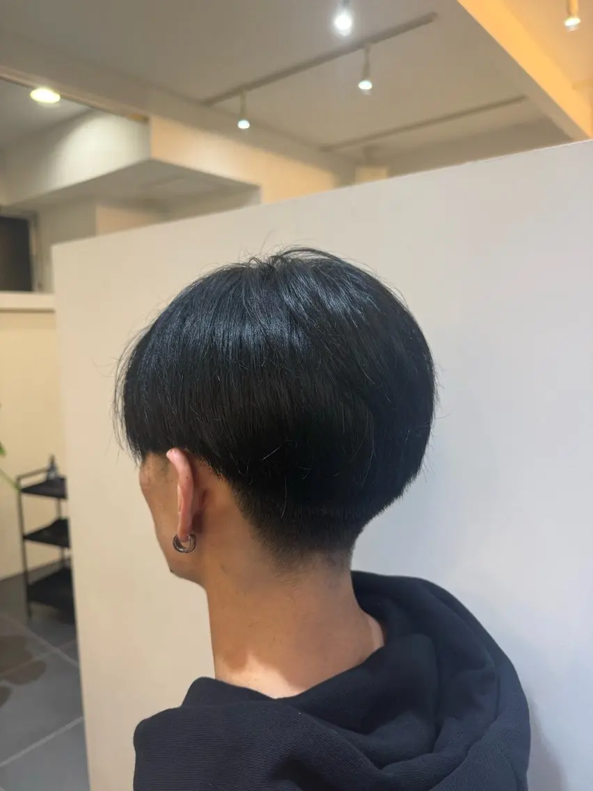 メンズ センターパート カット 藤田 歩夢のヘアスタイル
