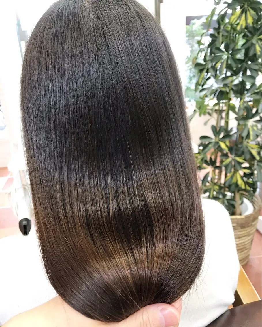 ロング カット 縮毛矯正 トリートメント 柳沼 好則のヘアスタイル