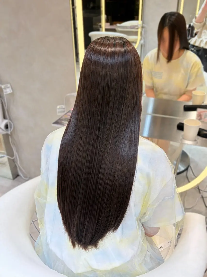 ロング 縮毛矯正 トリートメント hina /透明感艶カラー✨️のヘアスタイル