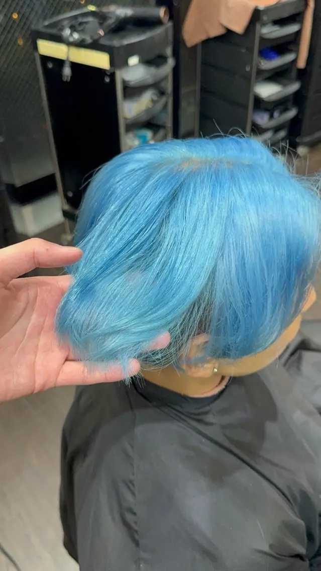 ロング カラー ブリーチ ブルーカラー 透明感カラー ハイトーンカラー ヘアカラー リアム 【LIam】のヘアスタイル