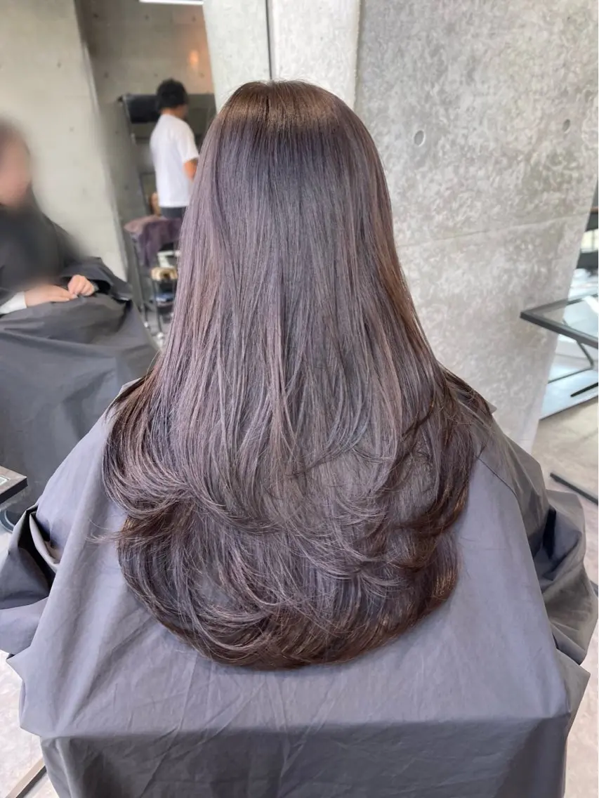 ロング カラー カット ヘアカラー 髪質改善/堀江 ケアカラーtoshiのヘアスタイル