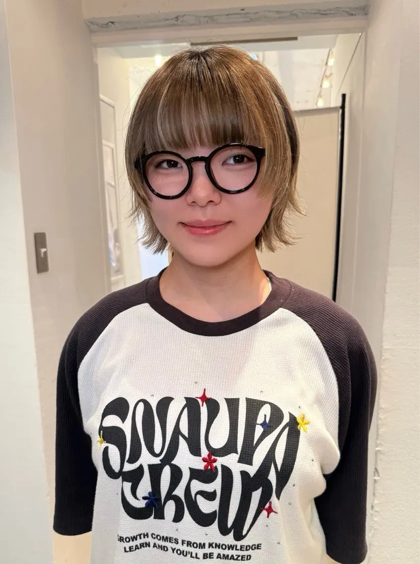 ミディアム カラー デザインカラー レイヤーカット 磯　亜由香🌼 /似合わせカットのヘアスタイル