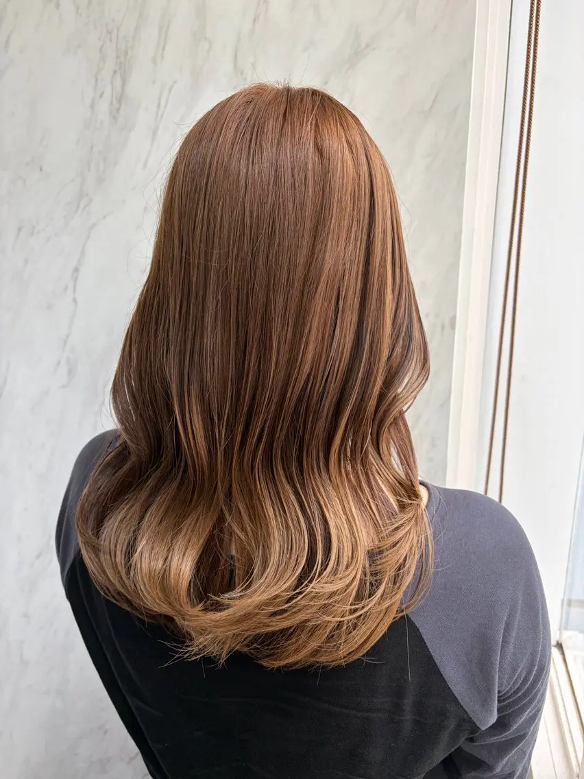 セミロング ヘアカラー 似合わせカット🫧透 明感カラー🫧maiのヘアスタイル
