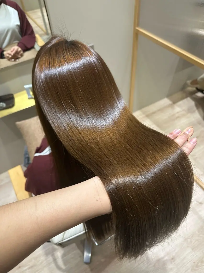 ロング 縮毛矯正 トリートメント 安達 祥生のヘアスタイル