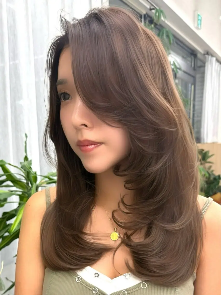 ロング カット ヘアカラー 溝口開世/ショート/ ボブ/レイヤーカットのヘアスタイル
