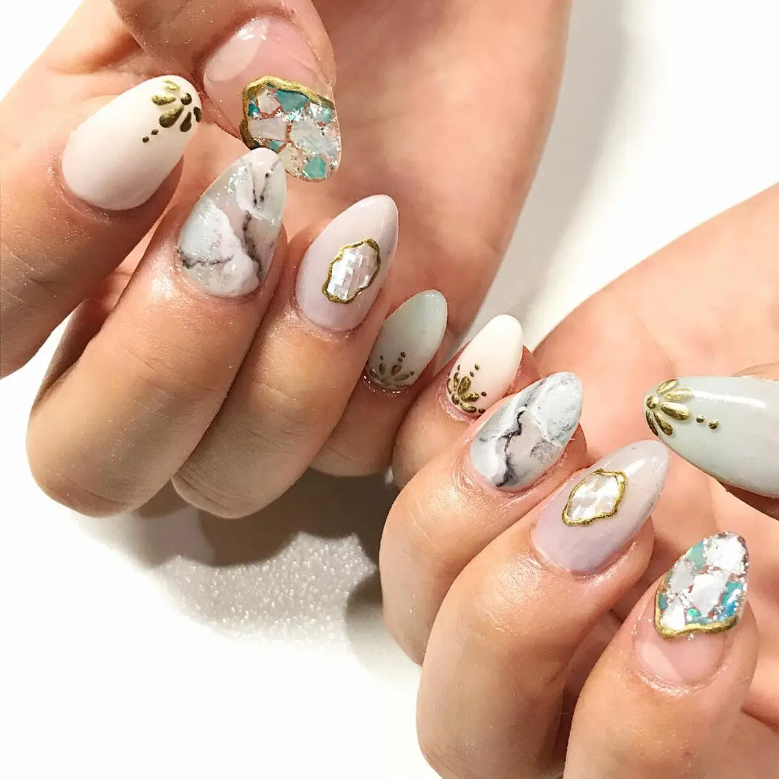 ネイル 渋谷/チップ長さ出し 👑アプレgel-xのネイルデザイン