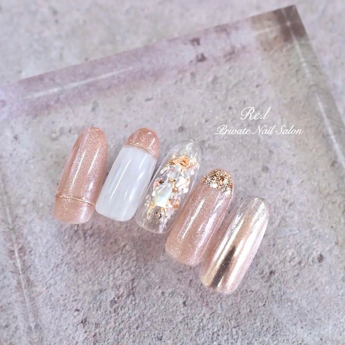 ネイル ニュアンスネイル モチの良さ◉ フィルインネイル♡のネイルデザイン