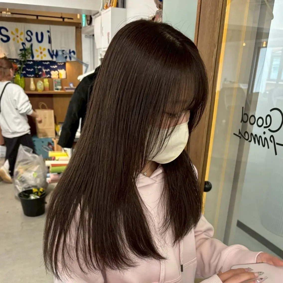 セミロング トリートメント 横浜カラーモデル/ オージュア/ミユ🐰のヘアスタイル