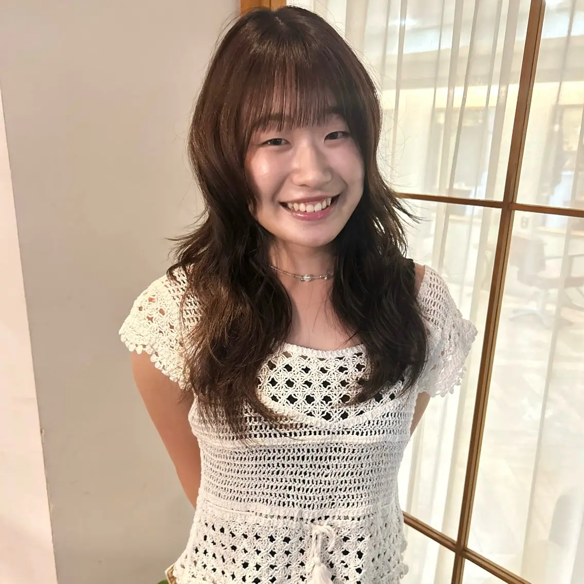 ロング カラー 透明感カラー グレージュ ヘアカラー 雛乃 ヒナノのヘアスタイル