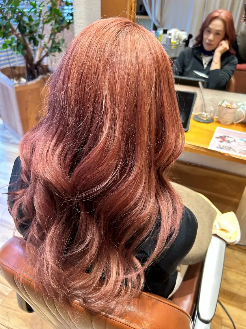 ロング カラー ピンクカラー manami ♡のヘアスタイル