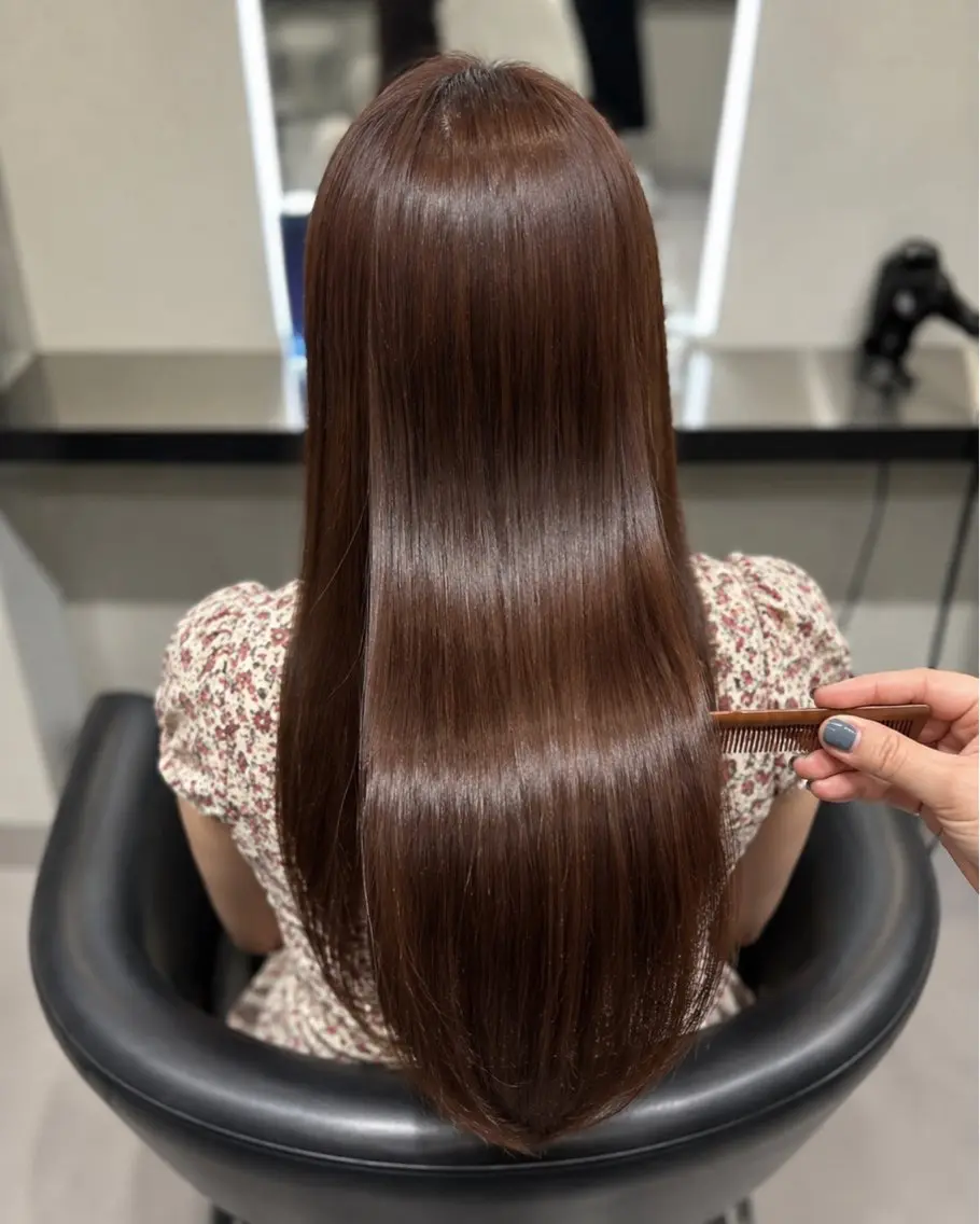 ミディアム カラー ブラウンカラー トリートメント 🌈ウルトワ水素 髪質改善naru🌈のヘアスタイル