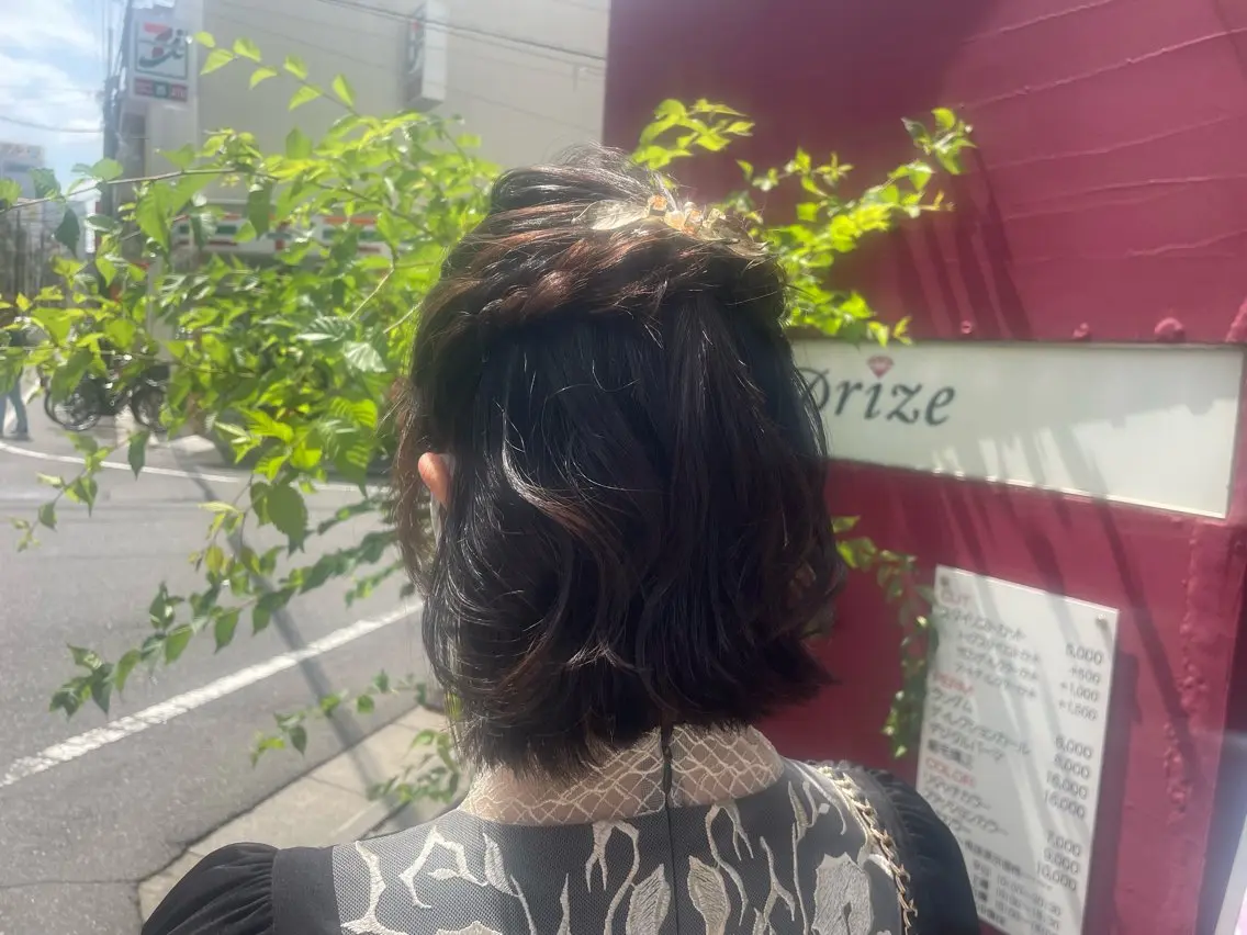 ショート ボブ ヘアセット 量産ヘアセット/ ヘアメAyakaのヘアスタイル