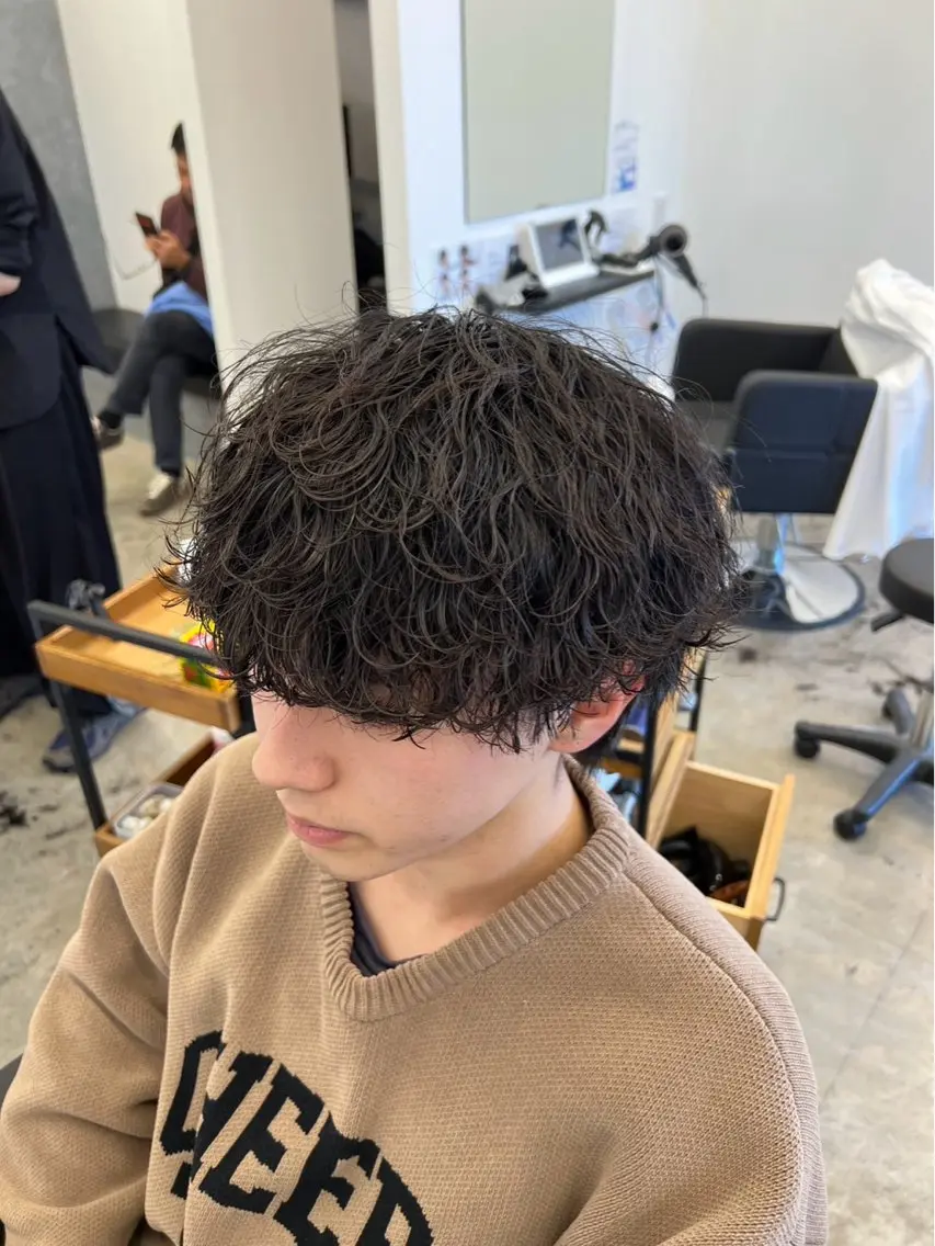 パーマ メンズ カット パーマ メンズ特化美容師 /真家雅樹🔥のヘアスタイル