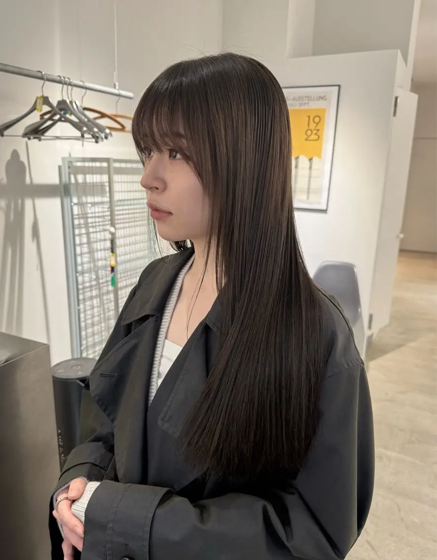 ロング 縮毛矯正 トリートメント 森岡 涼汰のヘアスタイル
