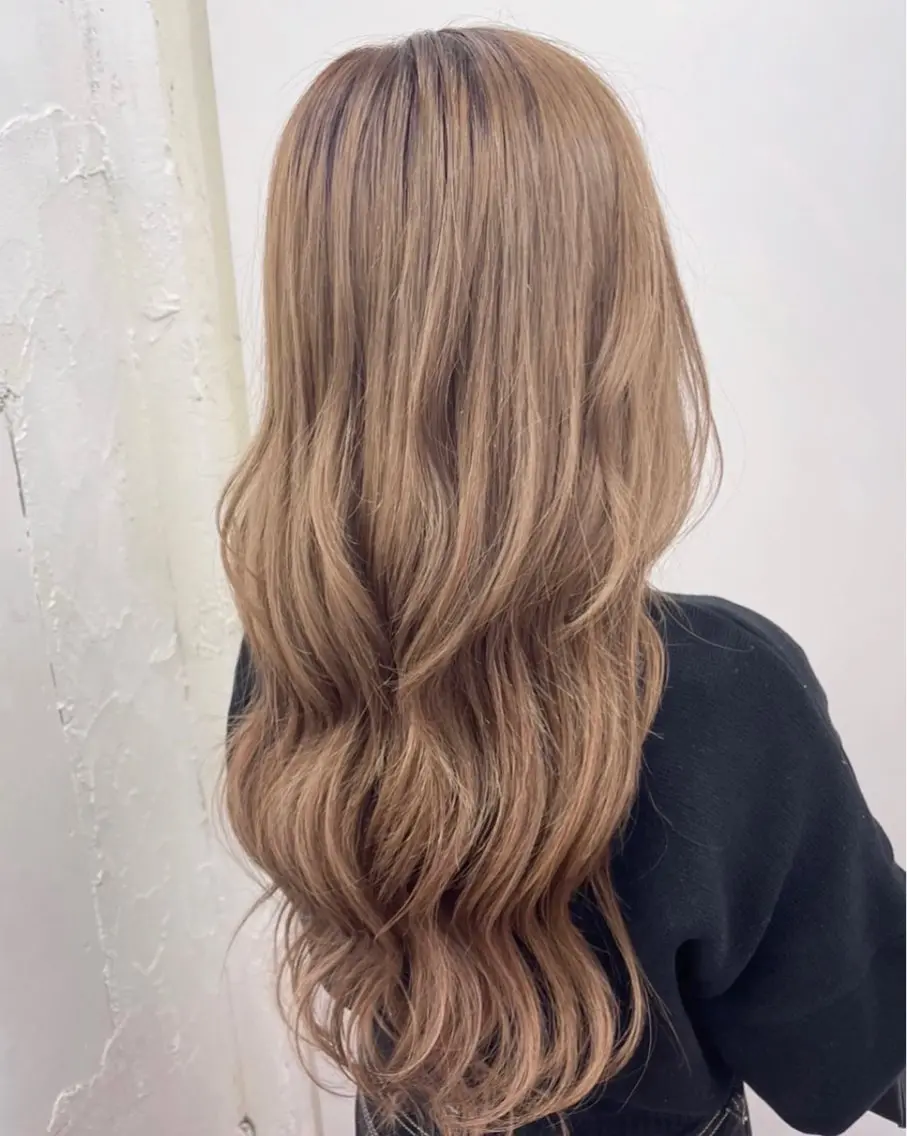 ロング カラー シールエクステ ベージュカラー エクステ シシド ユウスケ Aceのヘアスタイル