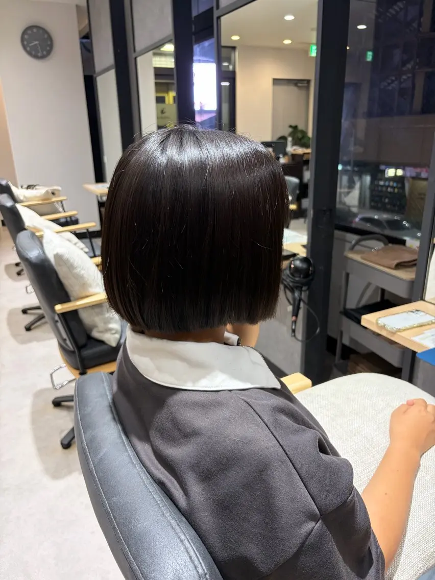 ミディアム 切りっぱなしボブ ボブ chihiro 🕊️✨️のヘアスタイル