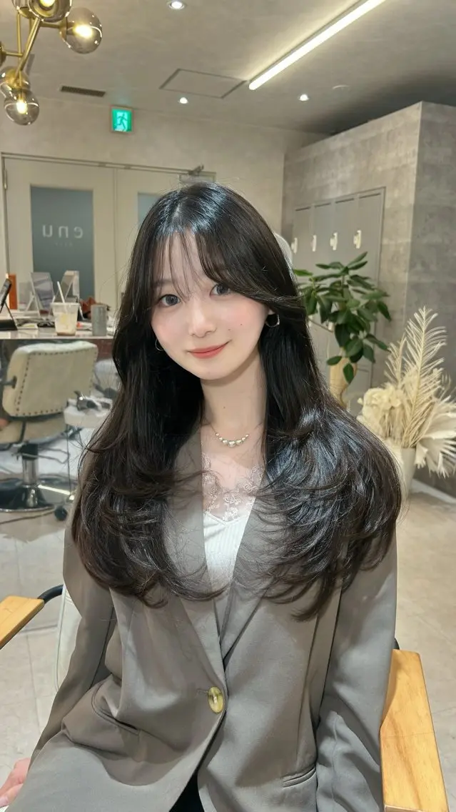 ロング カット ヘアカラー トリートメント 髪質改善支持率 NO.1/韓国風💎のヘアスタイル