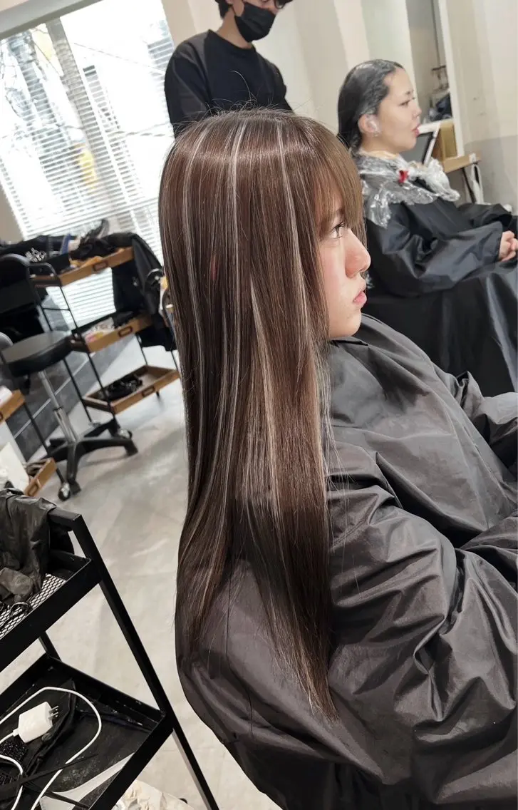 ロング カラー グレージュ ハイライトカラー ハイライト 指名数No.1 /NAOYAのヘアスタイル