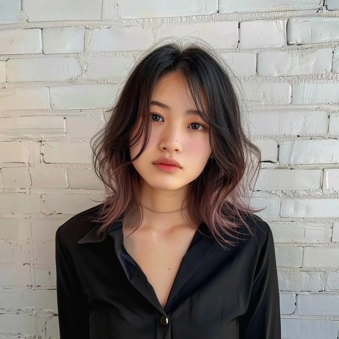 ミディアム カラー ミディアムパーマ バレイヤージュ ブリーチ ケアブリーチ ダブルカラー ヘアカラー Luisハイライト　 喜連瓜破、髪質改善のヘアスタイル