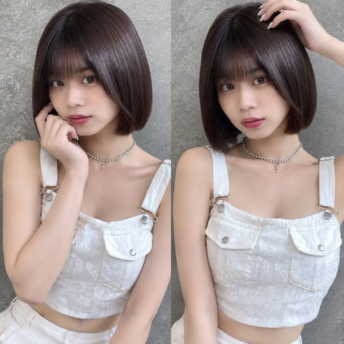 ショート 縮毛矯正 トリートメント 韓国レイヤー 田中 励也のヘアスタイル