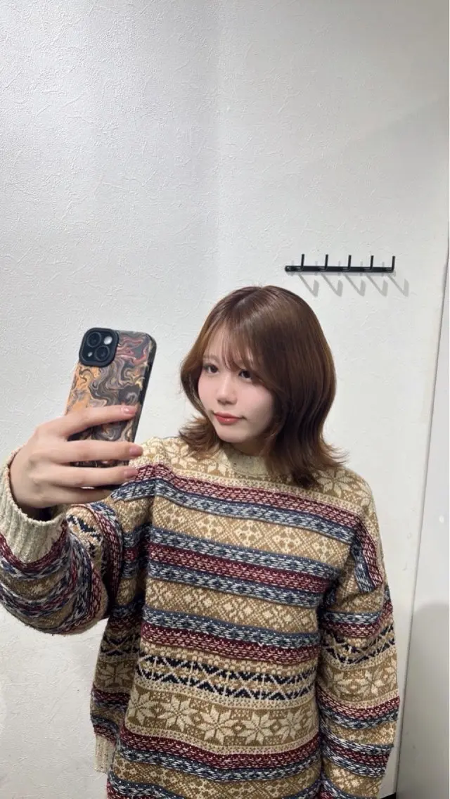 ミディアム カラー 佐原 恵利香のヘアスタイル