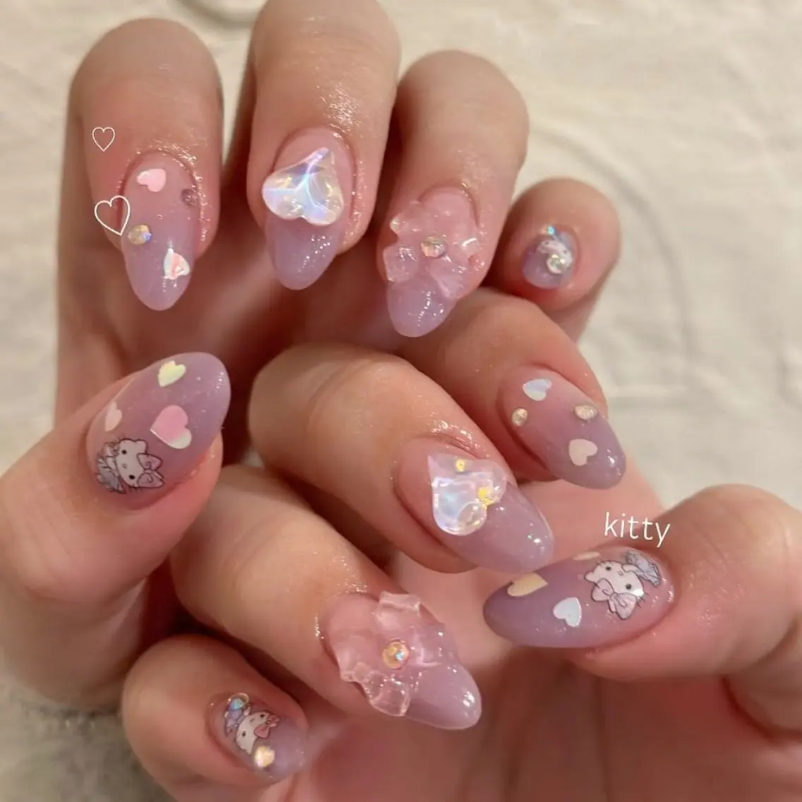 ネイル ハンドネイル 🎀nana🫧 ワンホンネイル🎀のネイルデザイン