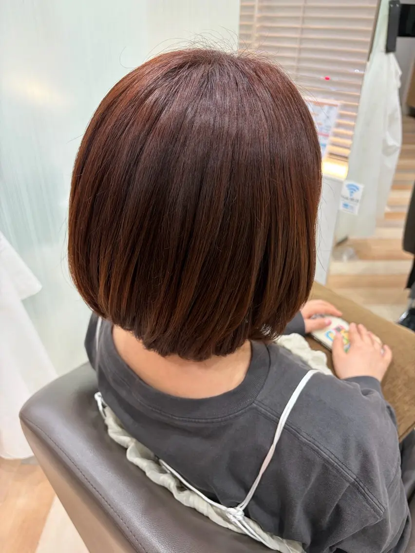 ミディアム オレンジブラウン カット⚡️カラー🫧 募集中/愛海のヘアスタイル