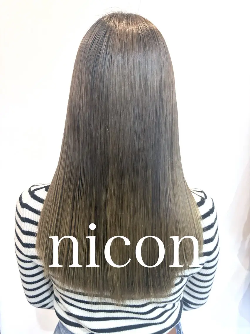 ロング カット ヘアカラー トリートメント ヘッドスパ 髪質改善 髪質改善カラーのヘアスタイル