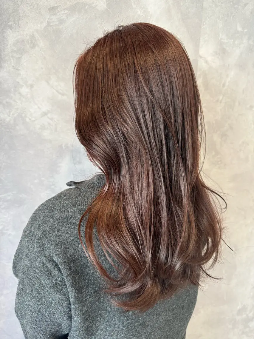 ロング カラー カット ヘアカラー トリートメント ヒヨシ ルナのヘアスタイル