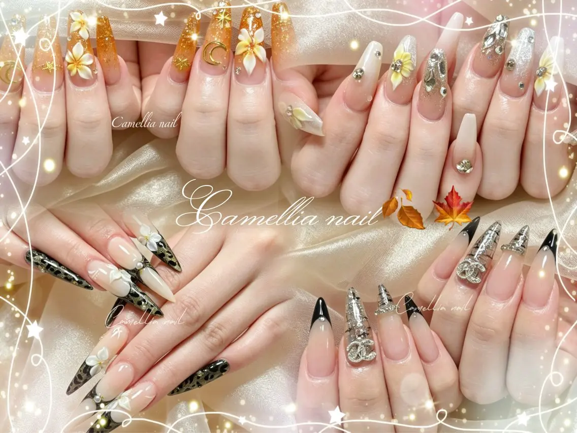 ネイル Camellia 長さだし& デザインのネイルデザイン