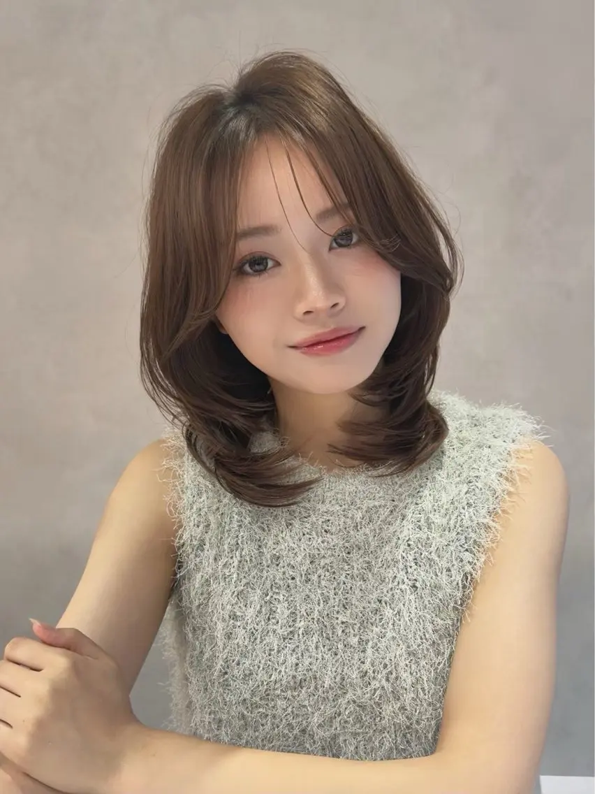 ミディアム カラー ヘアアレンジ 透明感・艶・ダメージ レス YUKIのヘアスタイル