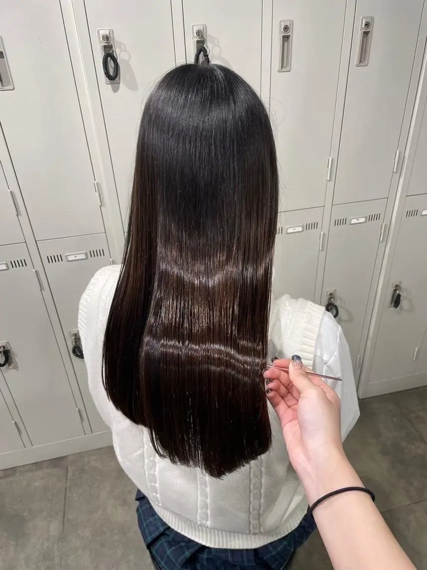 🤍期間限定🤍うる艶ガーリーなワンカラー➕髪質改善トリートメント🎀の写真