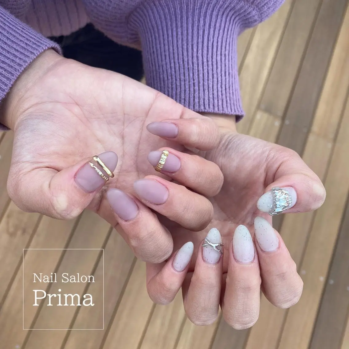 ミディアム ネイル SalonPrima 西院Nail&Eyeのネイルデザイン