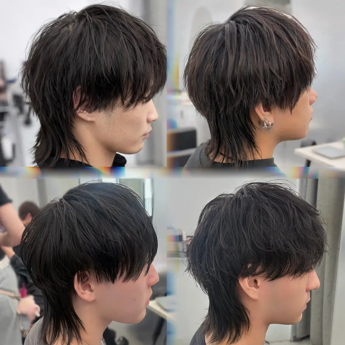 ミディアム カラー メンズ カット メンズ♱ハイトーン♱ ウルフʜᴀʀᴜᴋᴀのヘアスタイル