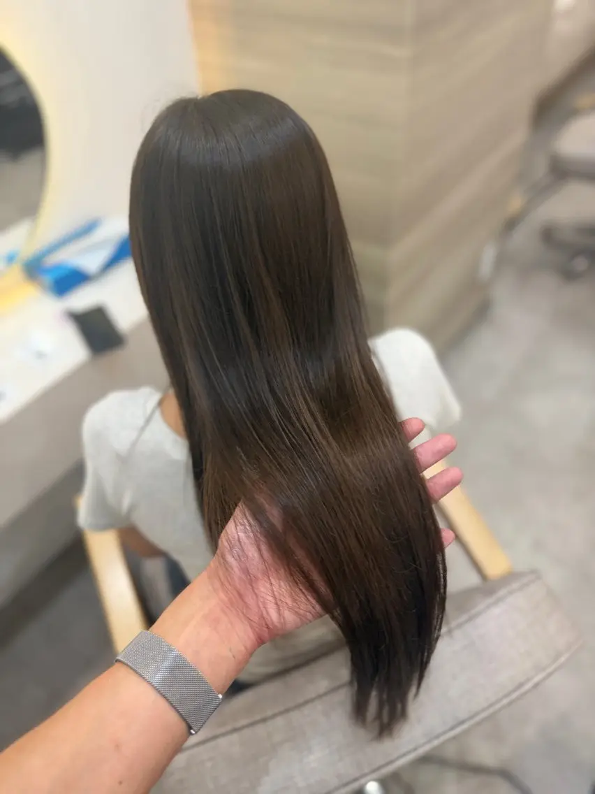 カラー ヘアカラー ‎🤍りく 透明感カラー/熊谷のヘアスタイル