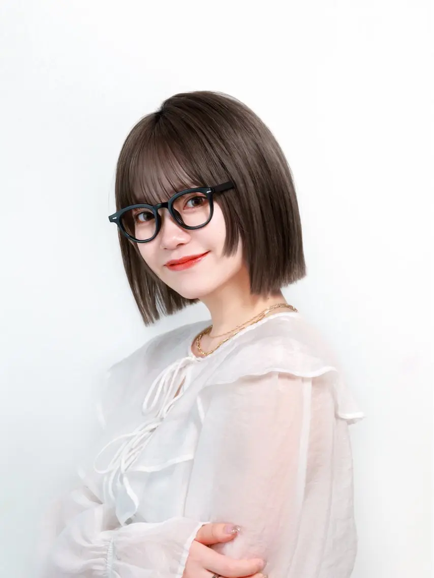 ショート カラー 切りっぱなしボブ ボブ 顔周りカット レイヤーカット レイヤー🐑髪質改善 多幸感カラー/みきとのヘアスタイル