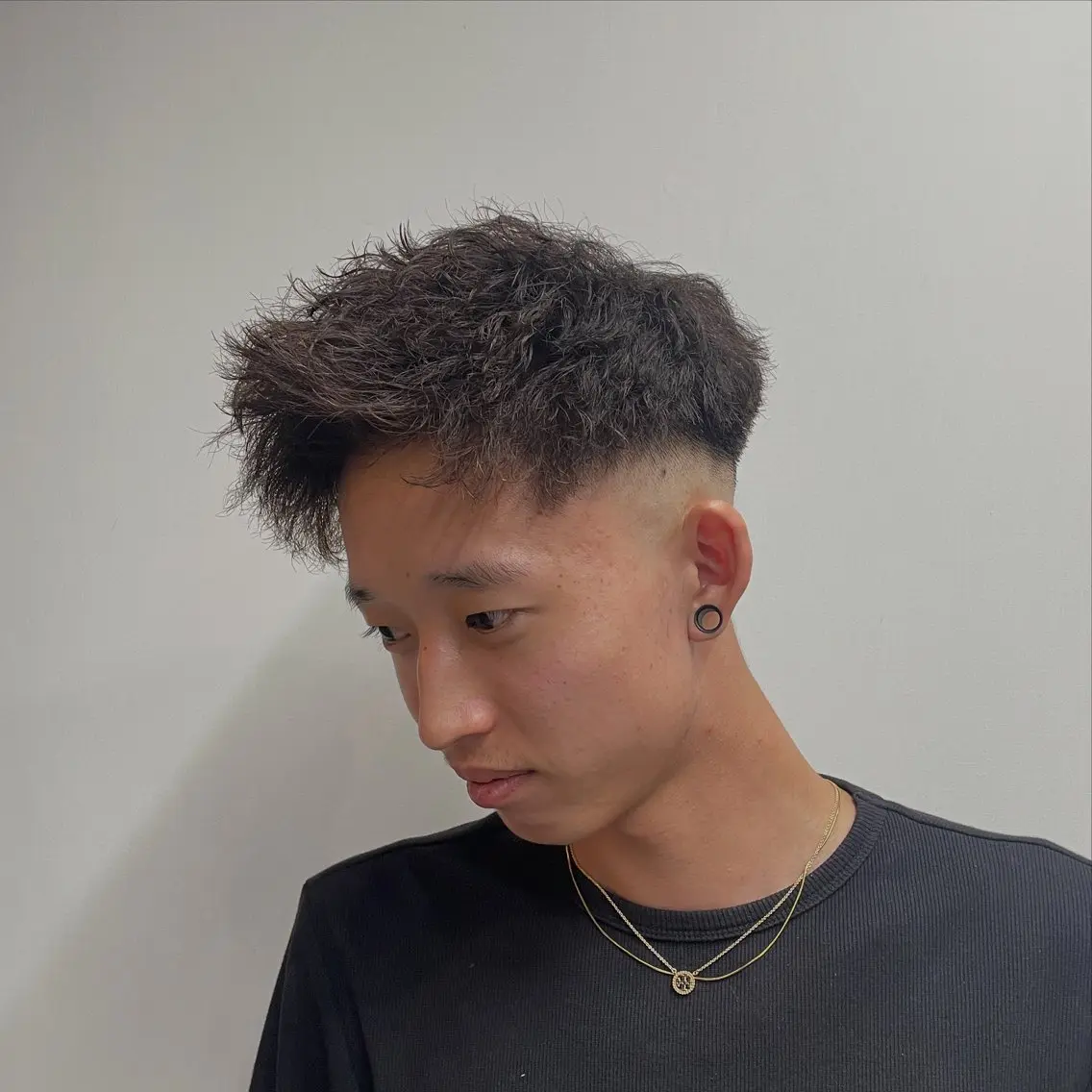 パーマ メンズ カット パーマ 鈴木 七海のヘアスタイル