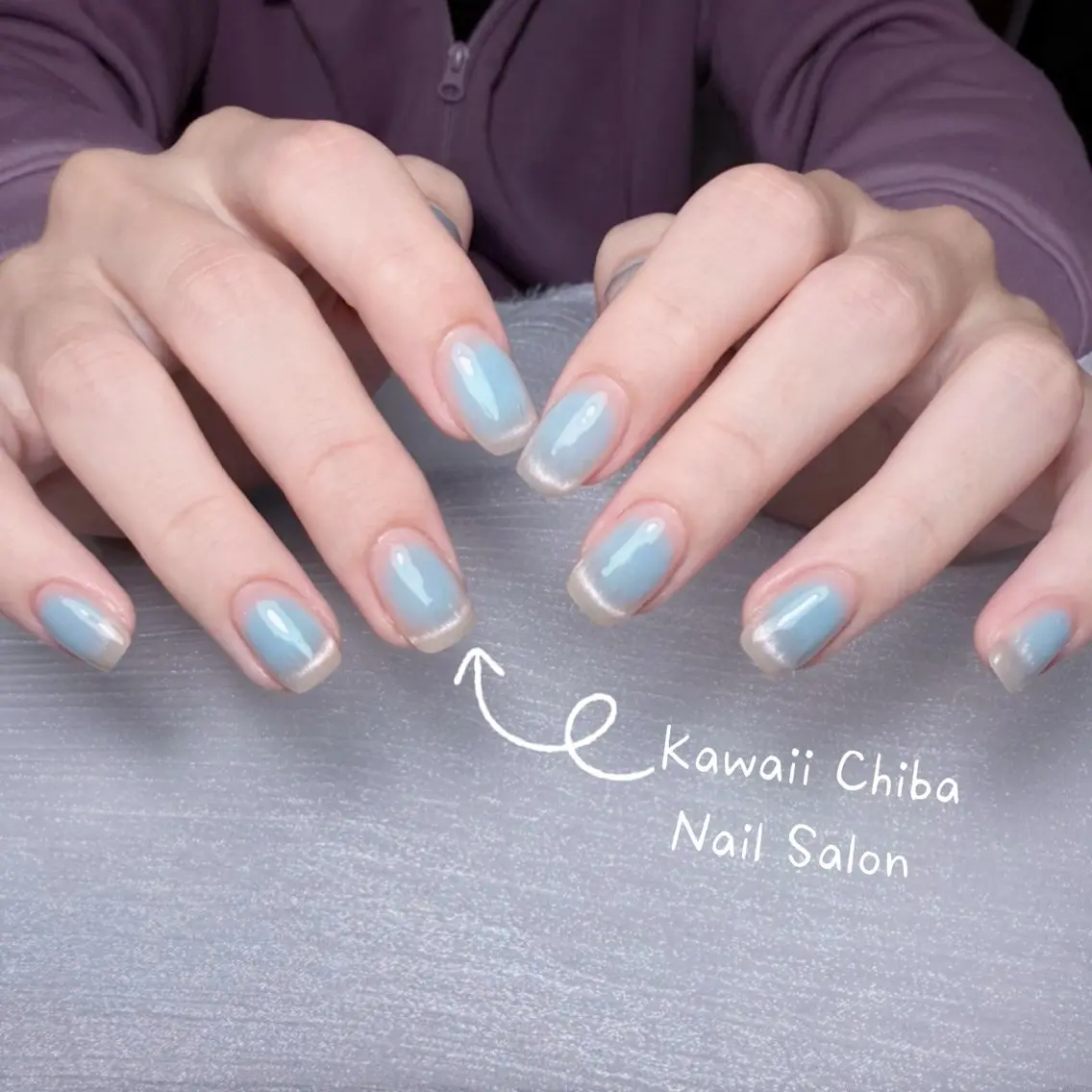 ネイル 長さ出し フレンチネイル 韓国ネイル ワンホンネイル Kawaii Chiba nailのネイルデザイン