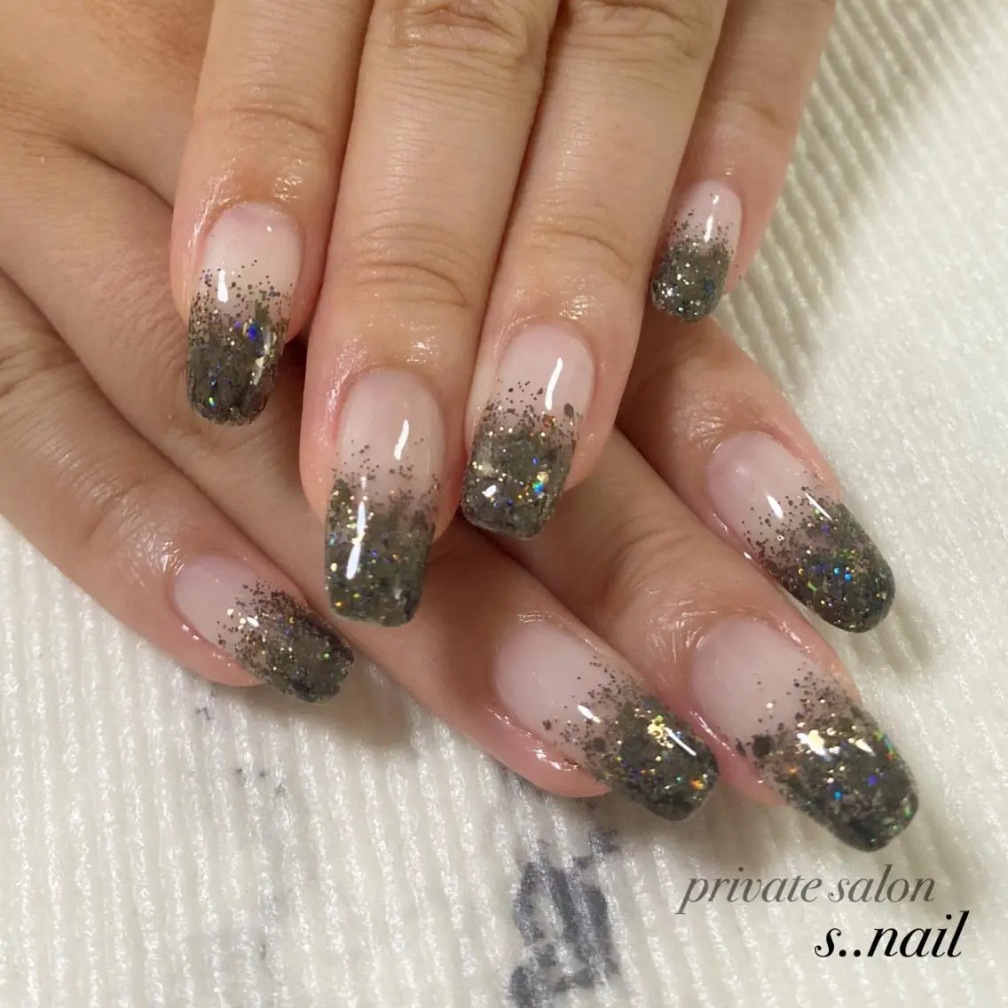 ネイル ラメ(グリッター) ラメグラデーション ハンドネイル フットネイル s..nail / MORITAのネイルデザイン