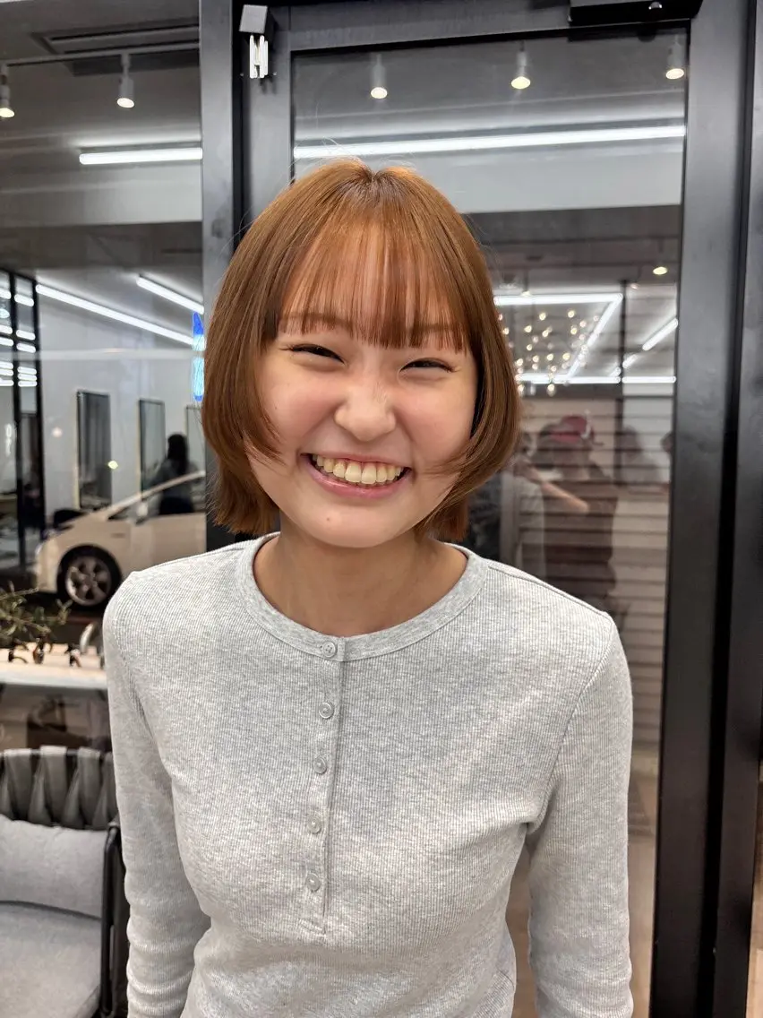 ショート 韓国風レイヤーカット たけくに まおのヘアスタイル